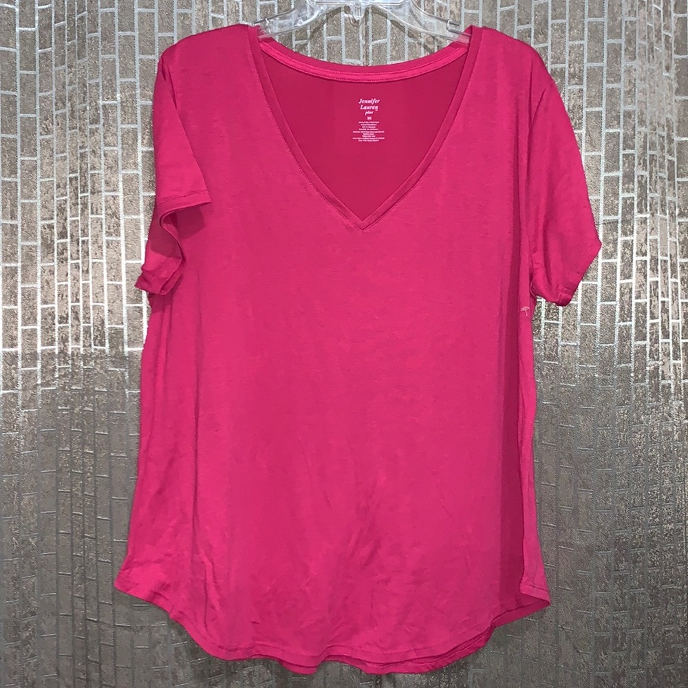 Pink V- Neck